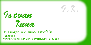 istvan kuna business card